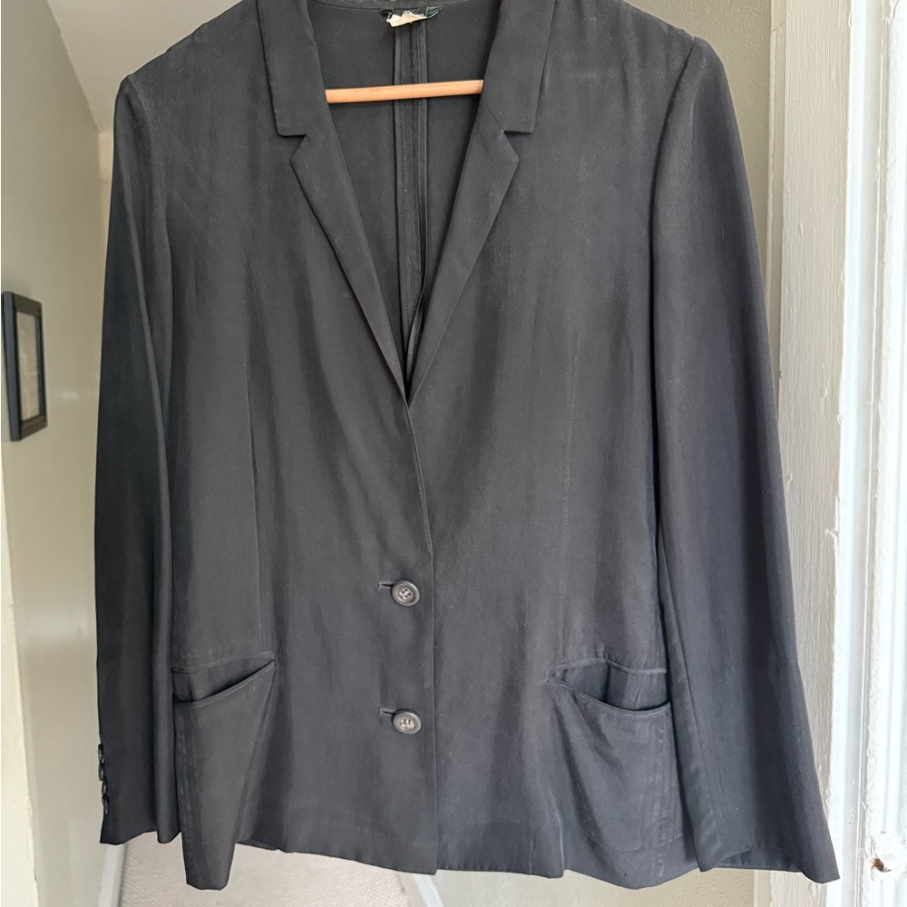 J. Crew Women's Black Silk Blazer